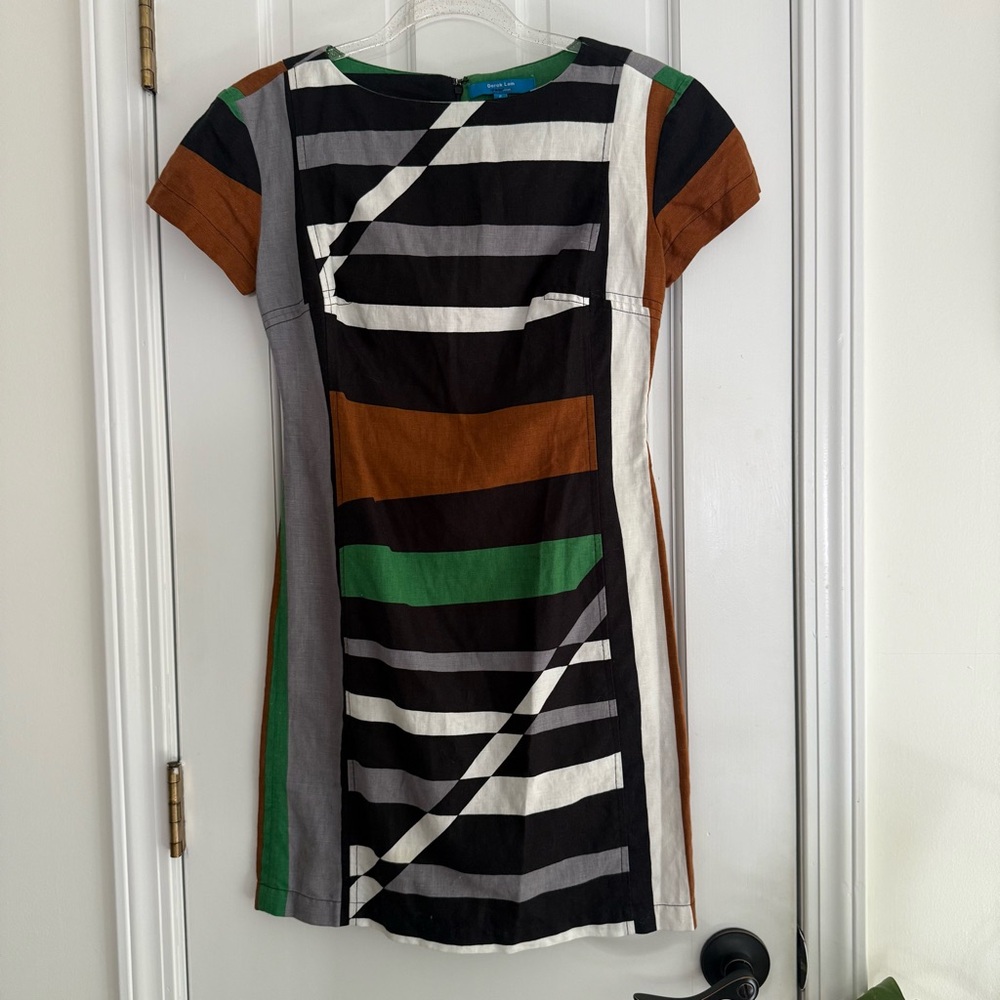 Derek Lam for Design Nation Multicolor Striped Sheath Dress - Size 2